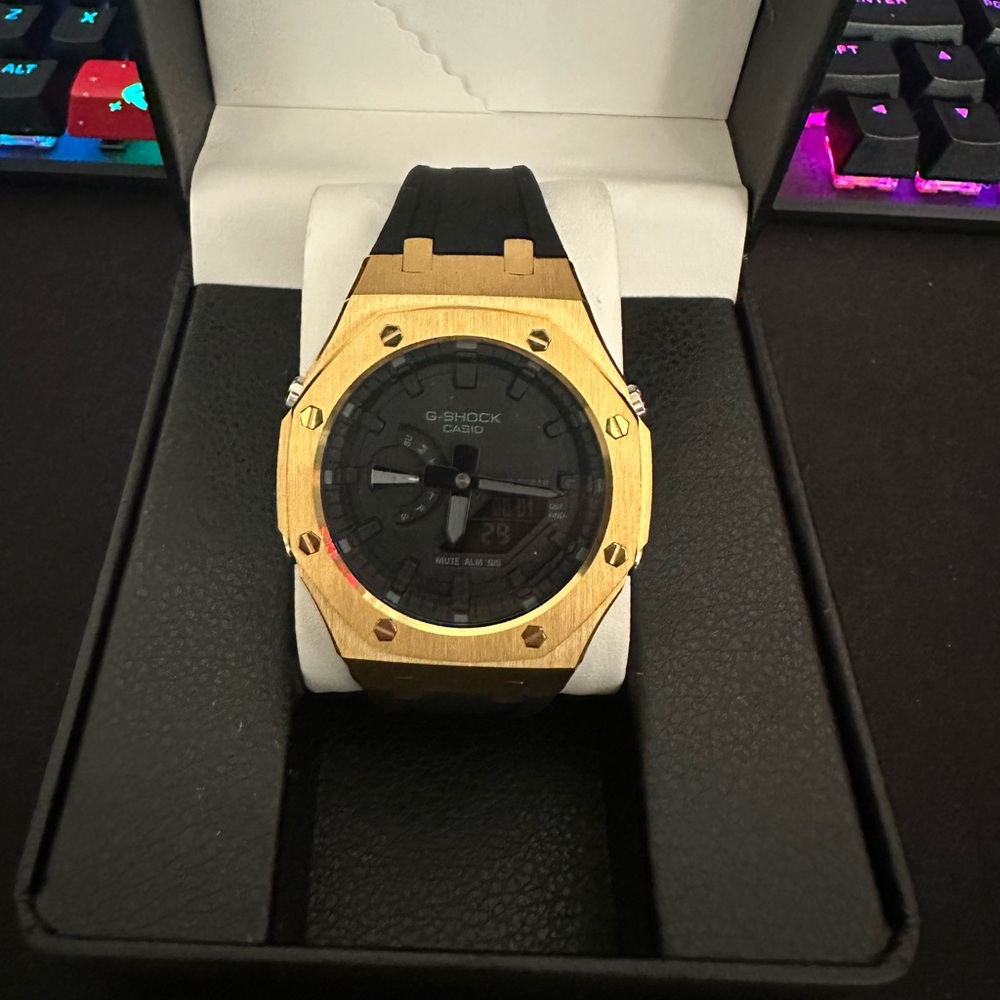 G-Shock Black and Gold Men's Watch
